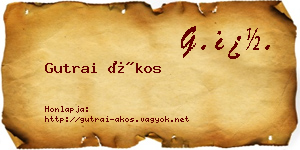 Gutrai Ákos névjegykártya