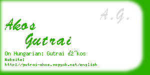 akos gutrai business card